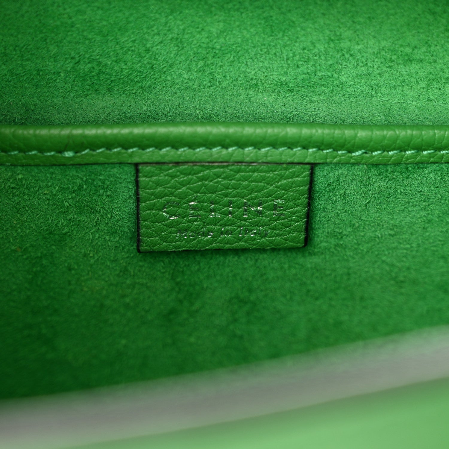 Celine Drummed Calfskin Nano Luggage Mint 6 of 11