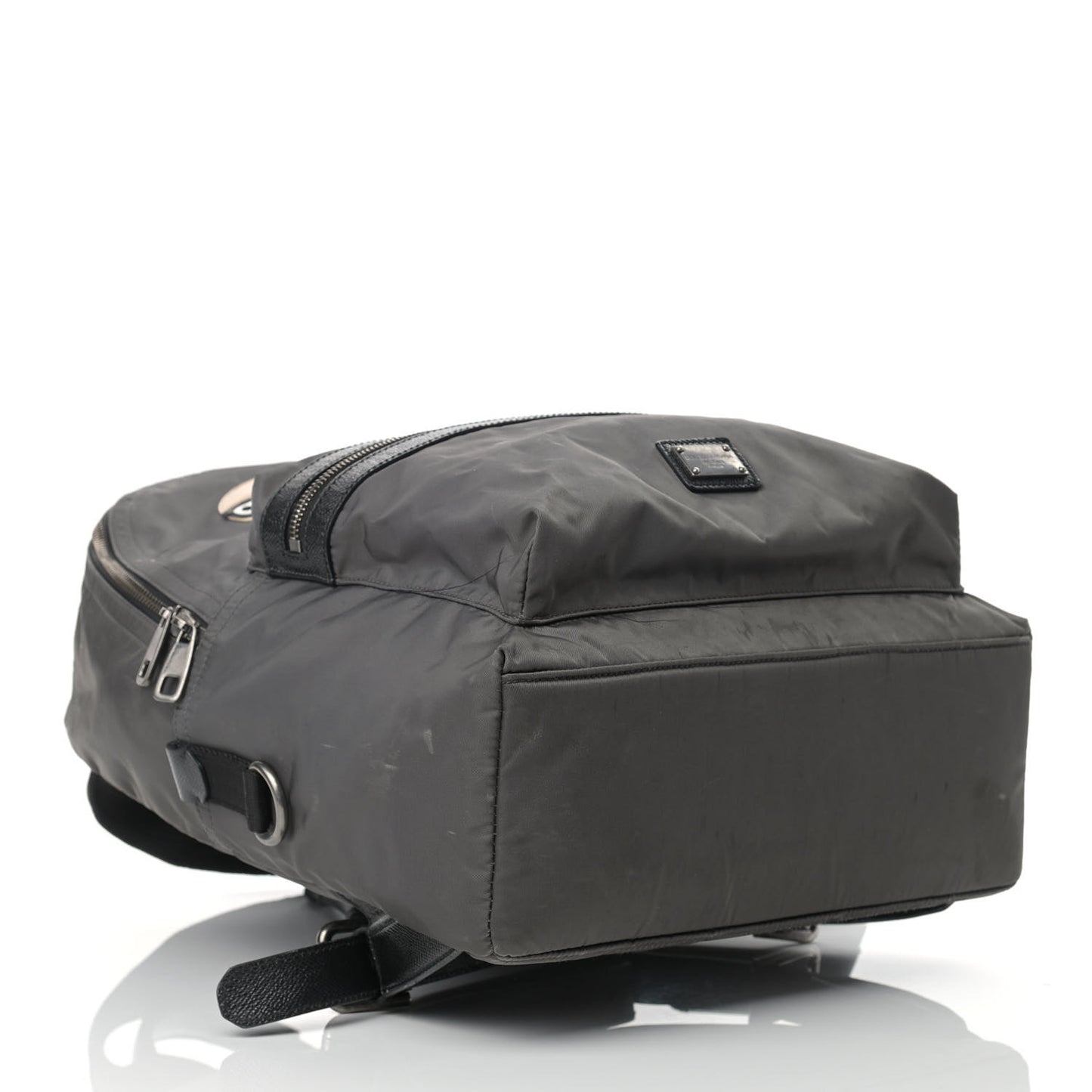 Nylon Family Patch Backpack Grey