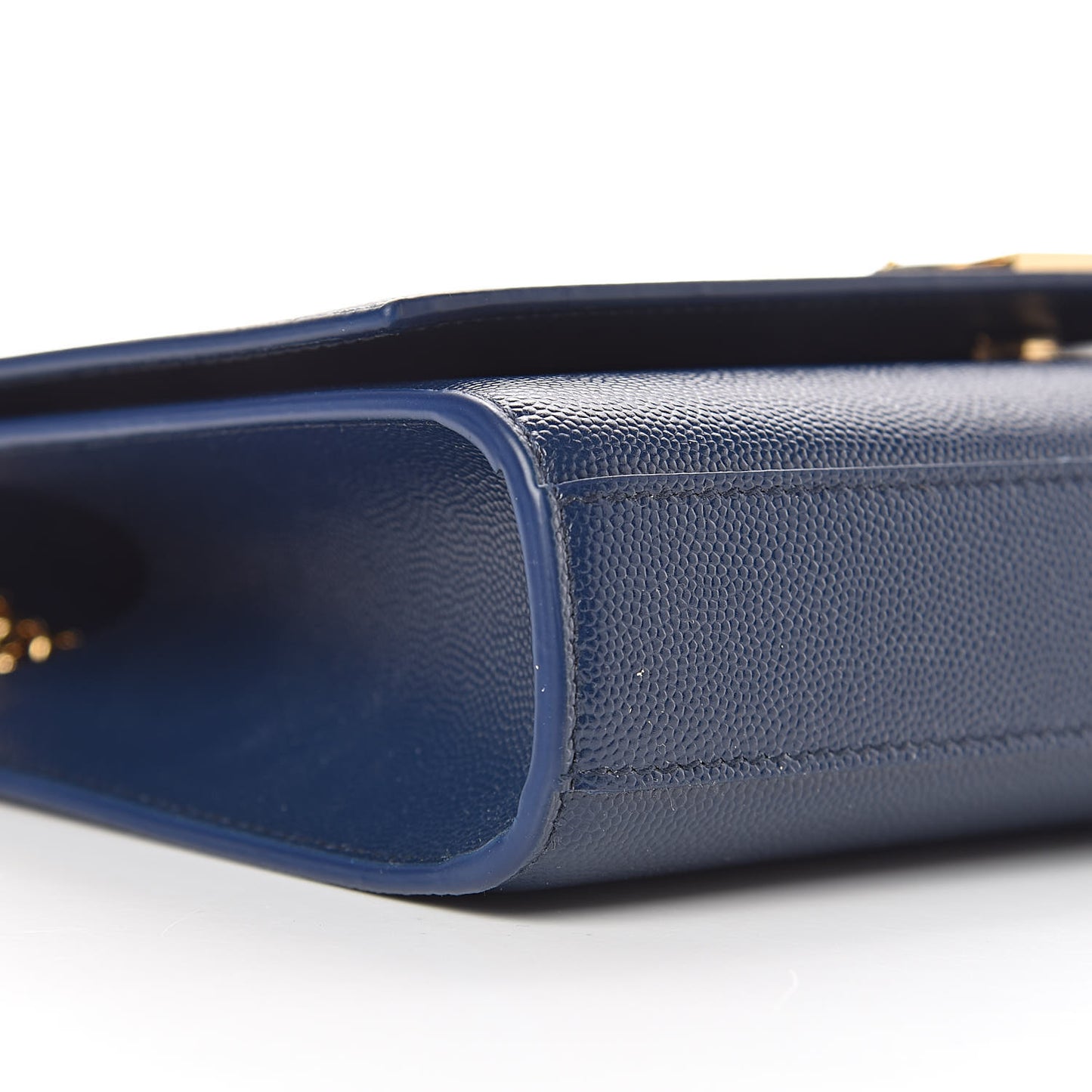Grain De Poudre Medium Classic Monogram Kate Satchel Denim Blue