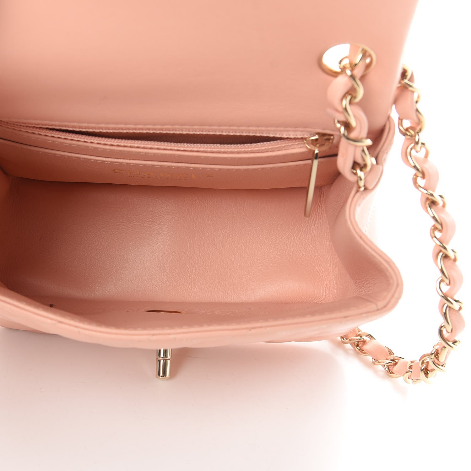 Chanel Lambskin Quilted Mini Square Flap Light Pink 5 of 10