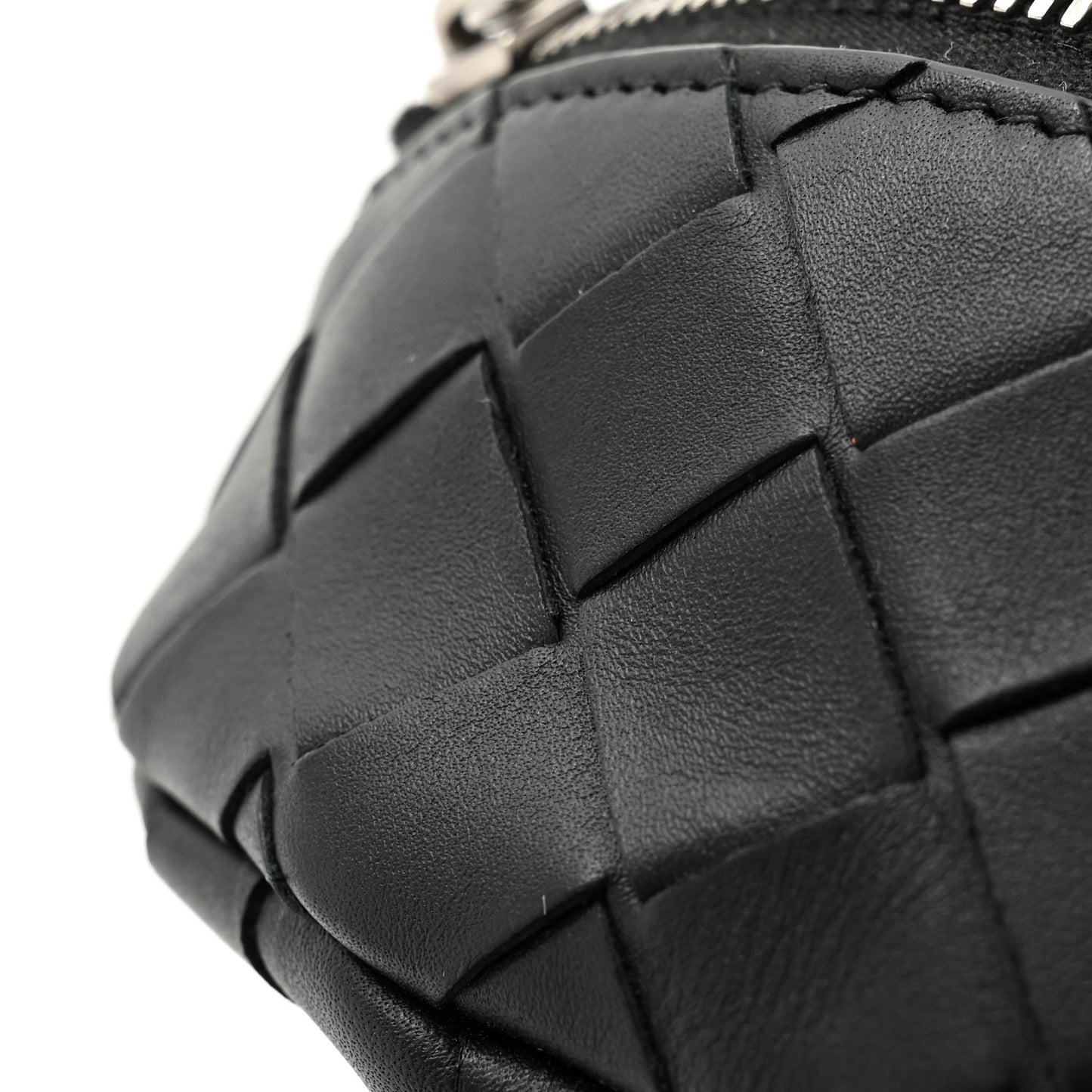Nappa Intrecciato Wrist Pouch Black