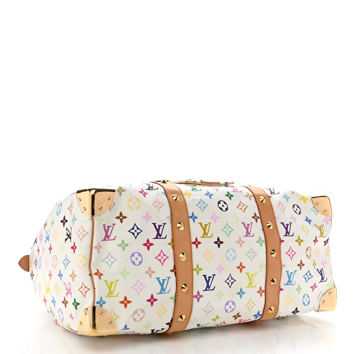 Louis Vuitton Monogram Multicolor Keepall 45 White 4 of 13