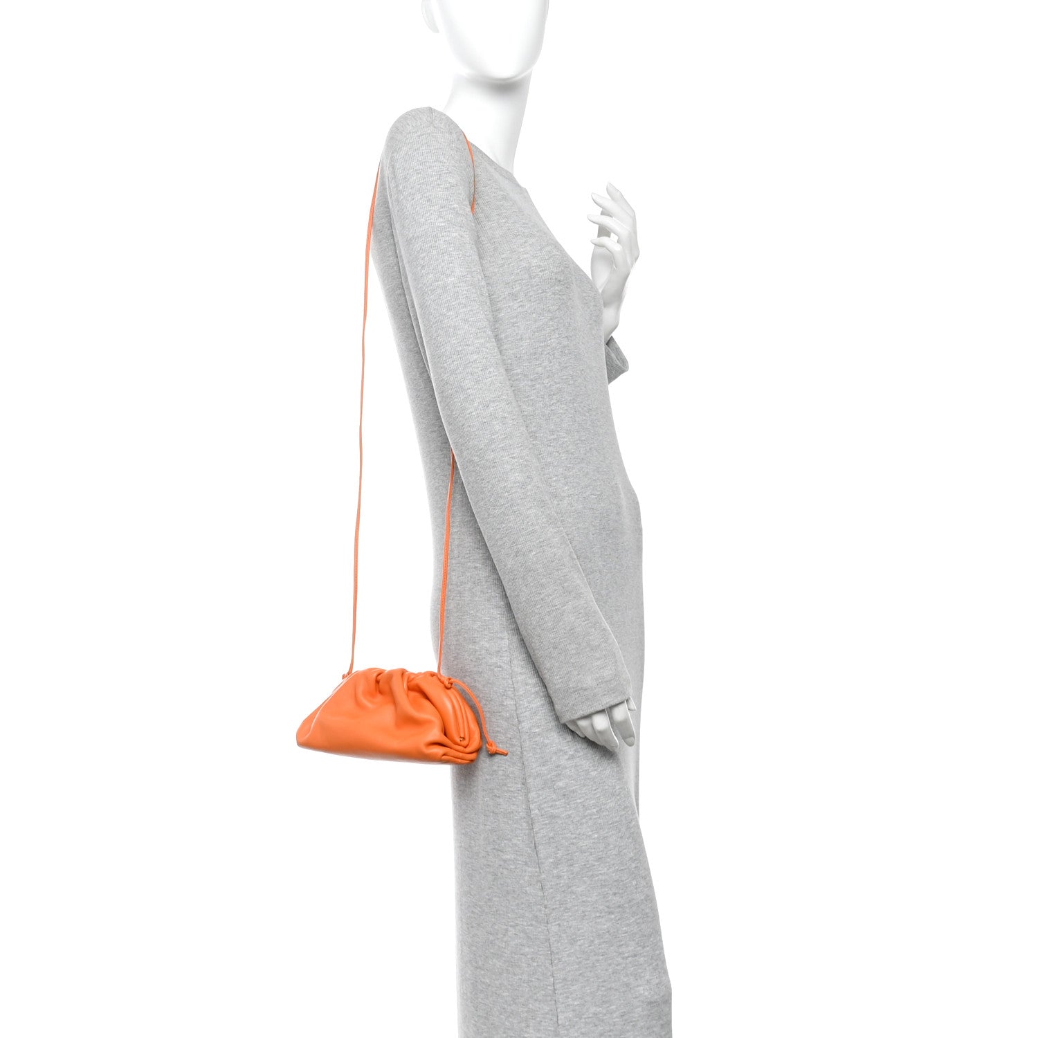 Bottega Veneta Butter Calfskin The Mini Pouch Tangerine 2 of 9