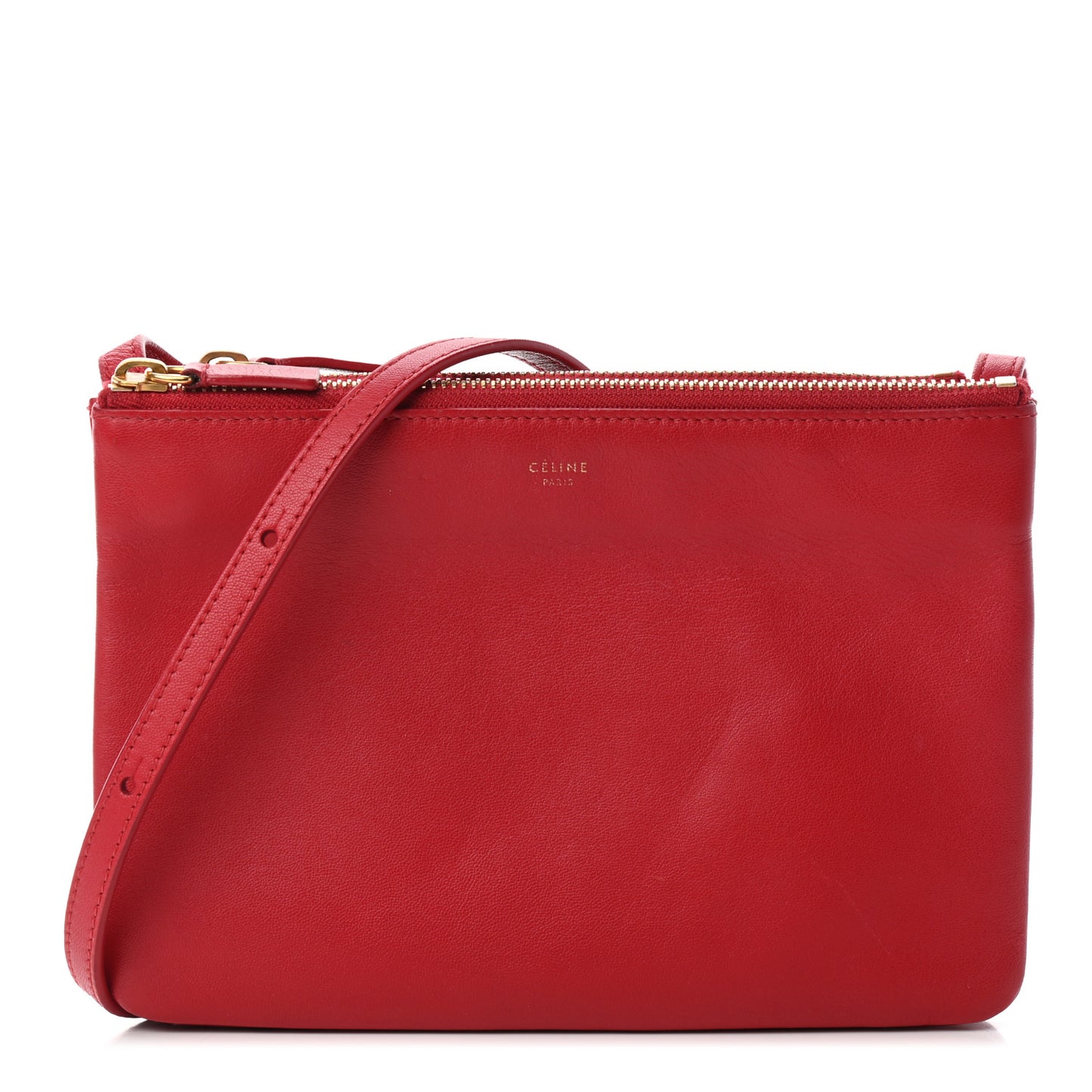 Lambskin Small Trio Crossbody Bag Red