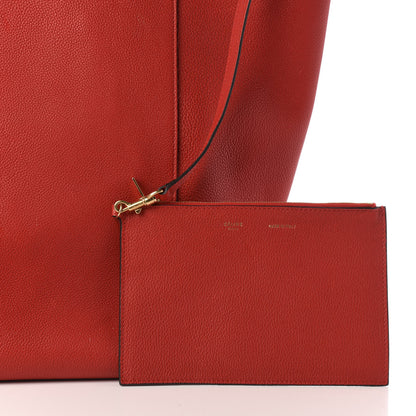 Celine Grained Calfskin Medium Horizontal Cabas Phantom Coquelicot 13 of 15