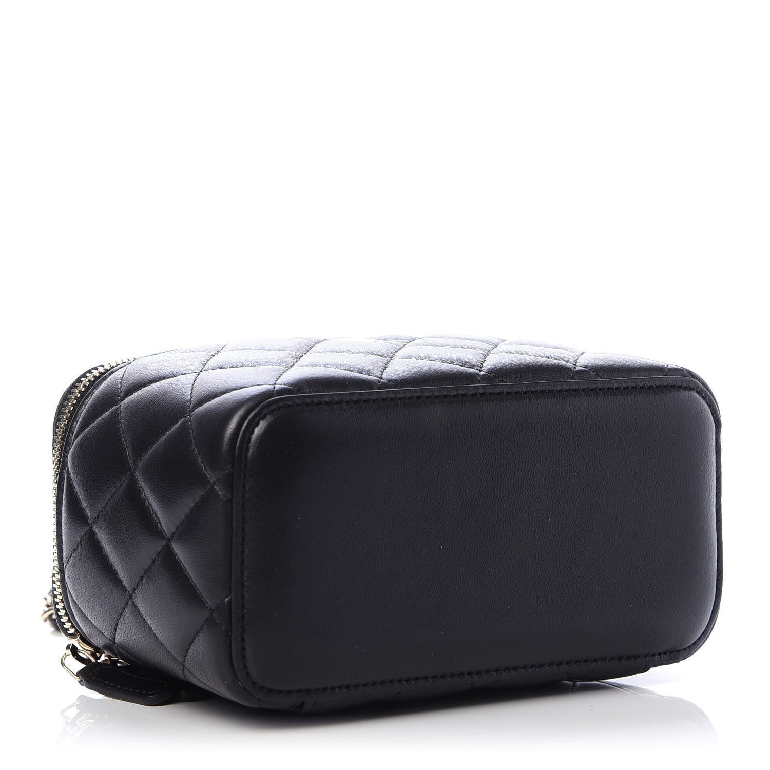 Chanel Lambskin Quilted Small Vanity Case With Chain Black 4 of 11