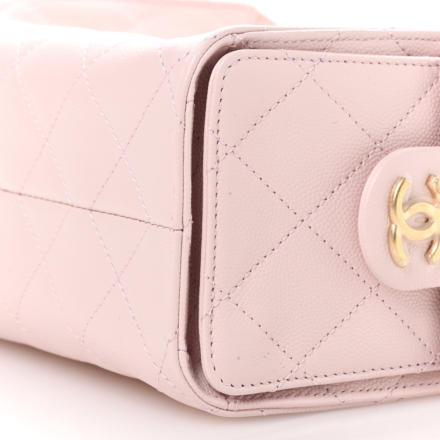 Chanel Caviar Quilted Mini Chanel 25 Handbag Light Pink 10 of 11