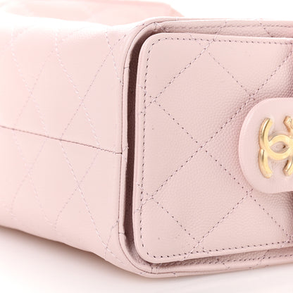 Chanel Caviar Quilted Mini Chanel 25 Handbag Light Pink 10 of 11