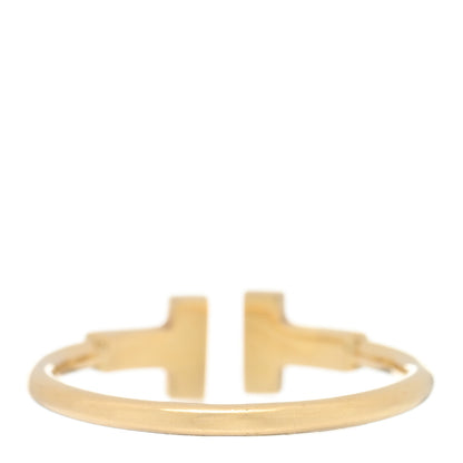 Tiffany 18K Yellow Gold Diamond T Wire Ring 59 8.75 3 of 4