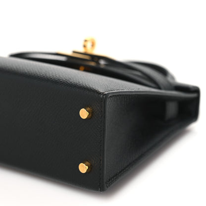 Hermes Epsom Mini Kelly Sellier 20 Black 10 of 11