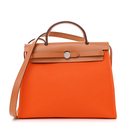 Hermes Toile Vache Hunter Herbag Zip 31 PM Orange 1 of 11
