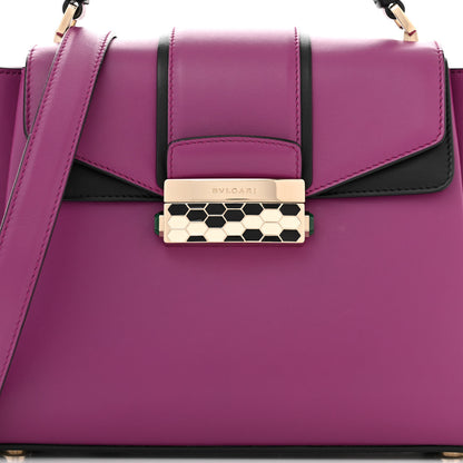 Bulgari Calfskin Serpenti Viper Top Handle Bag Purple 8 of 12