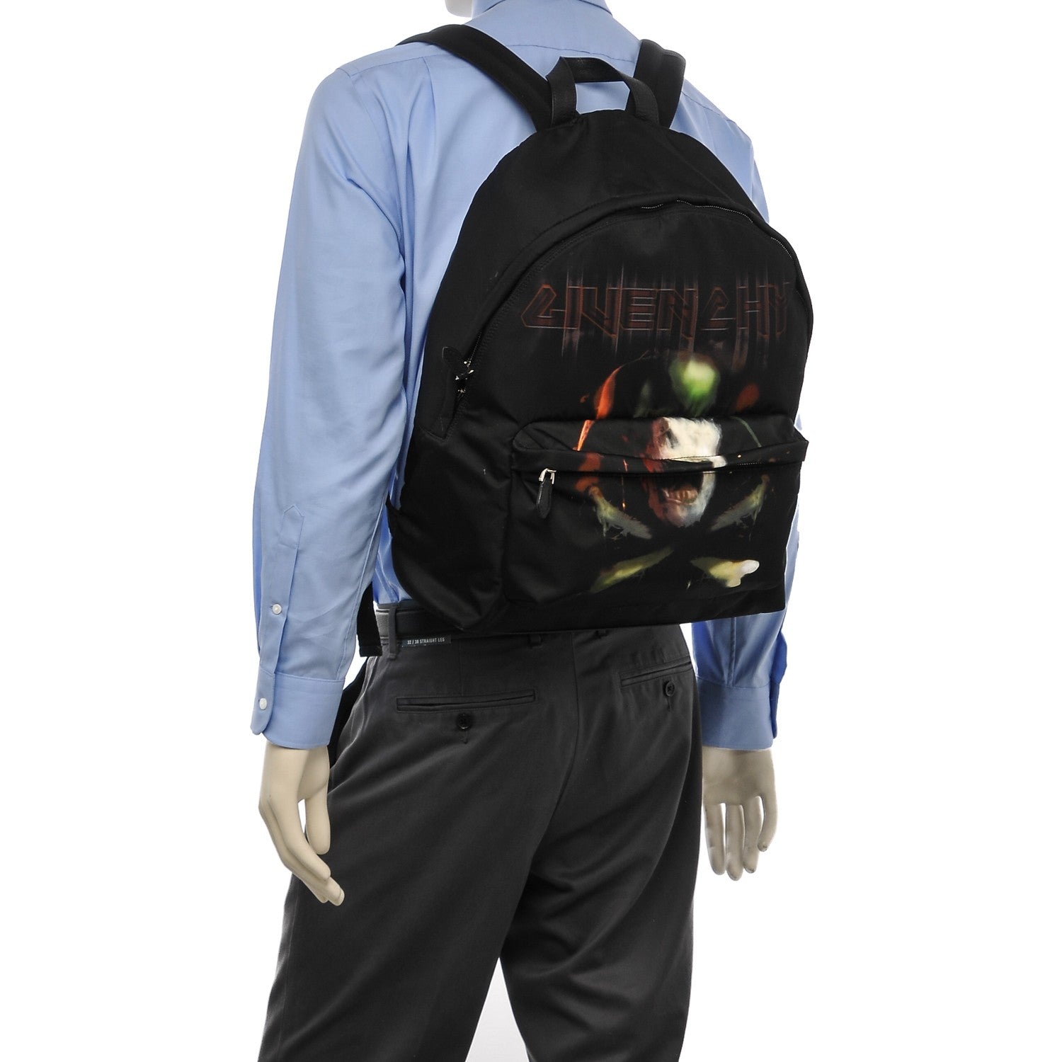 Givenchy Nylon Calfskin Army Skull Backpack Black 2 of 8