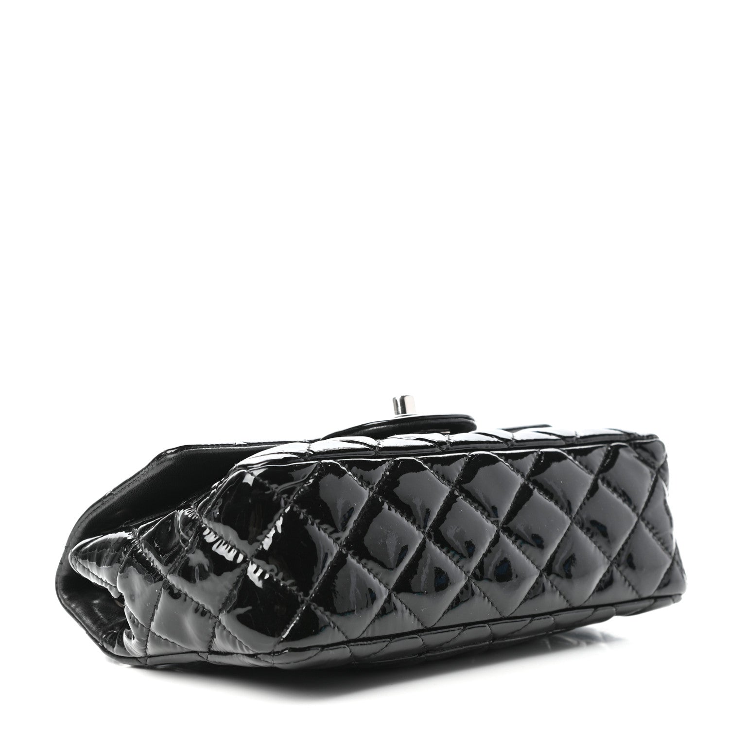 Chanel Patent Calfskin Quilted Mini Rectangular Flap Black 4 of 9