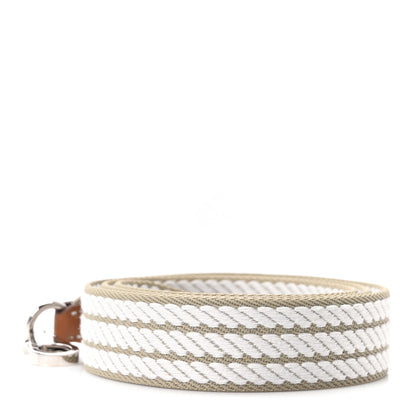Hermes Toile Swift 25mm Sangle Cordage Shoulder Strap Beige Marfa Gris Pale 1 of 4