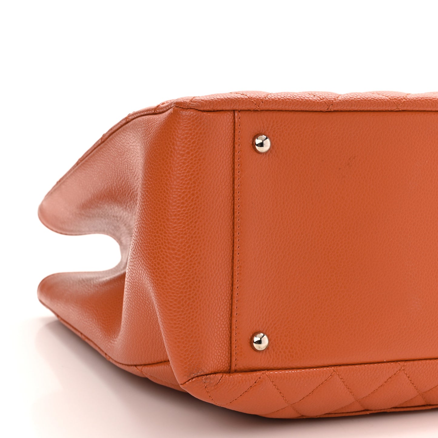 Caviar Quilted XL Grand Shopping Tote GST Orange