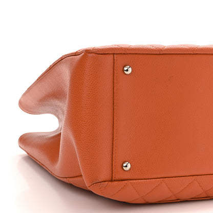 Chanel Caviar Quilted XL Grand Shopping Tote GST Orange 8 of 11