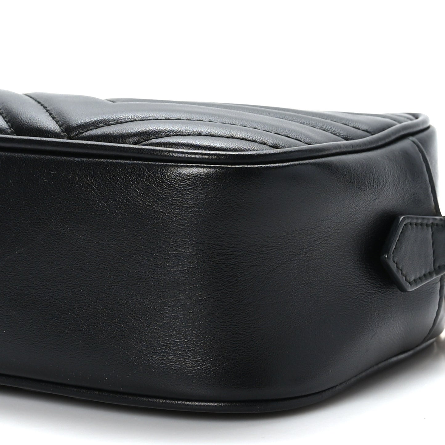 Calfskin Matelasse Small GG Marmont Chain Shoulder Bag Black
