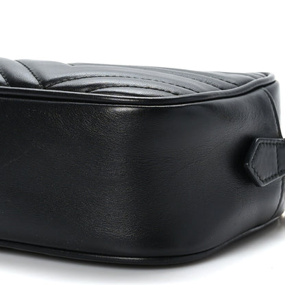 Gucci Calfskin Matelasse Small GG Marmont Chain Shoulder Bag Black 10 of 10