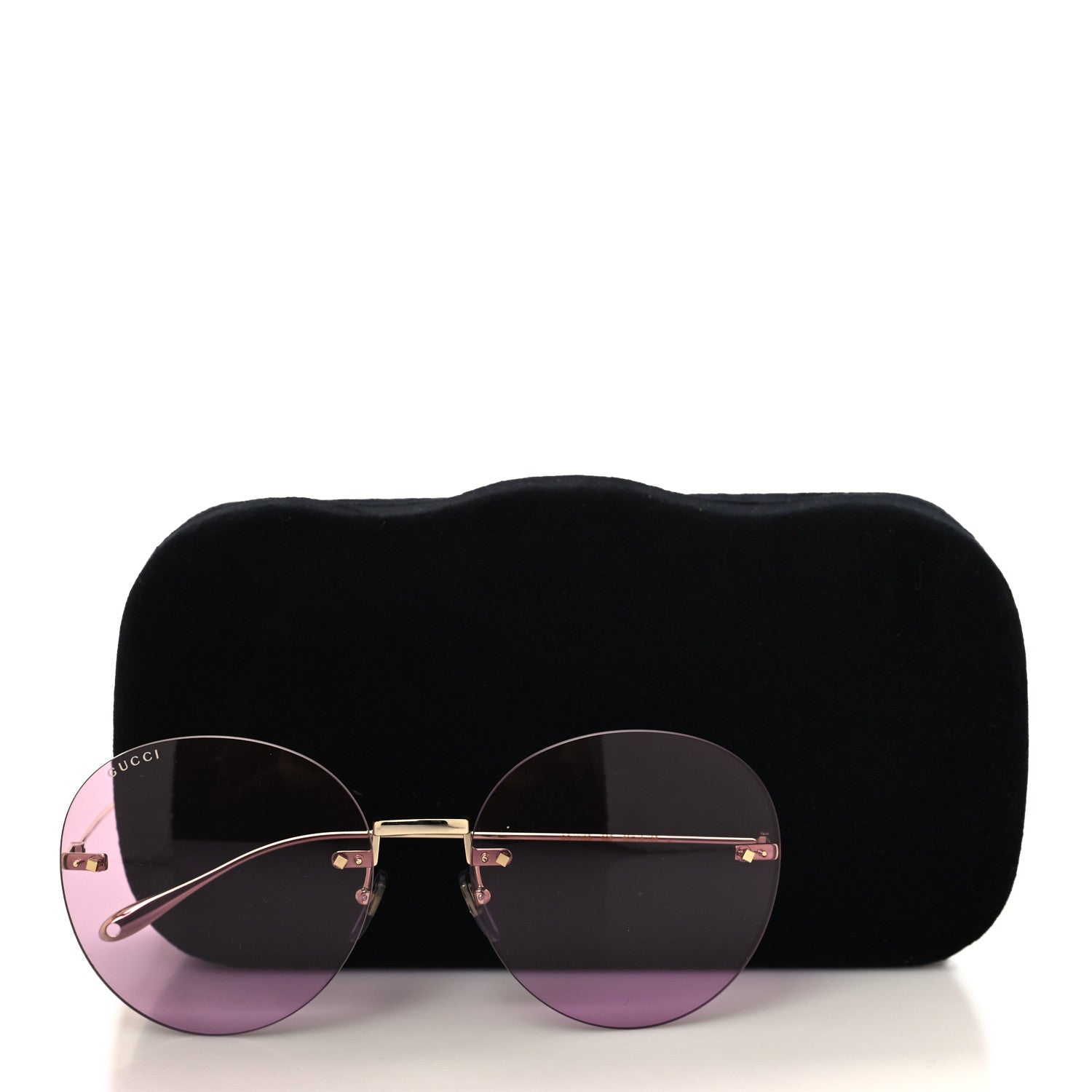 Gucci Acetate Detachable Charm Round Frame Sunglasses GG1149S Purple 7 of 7