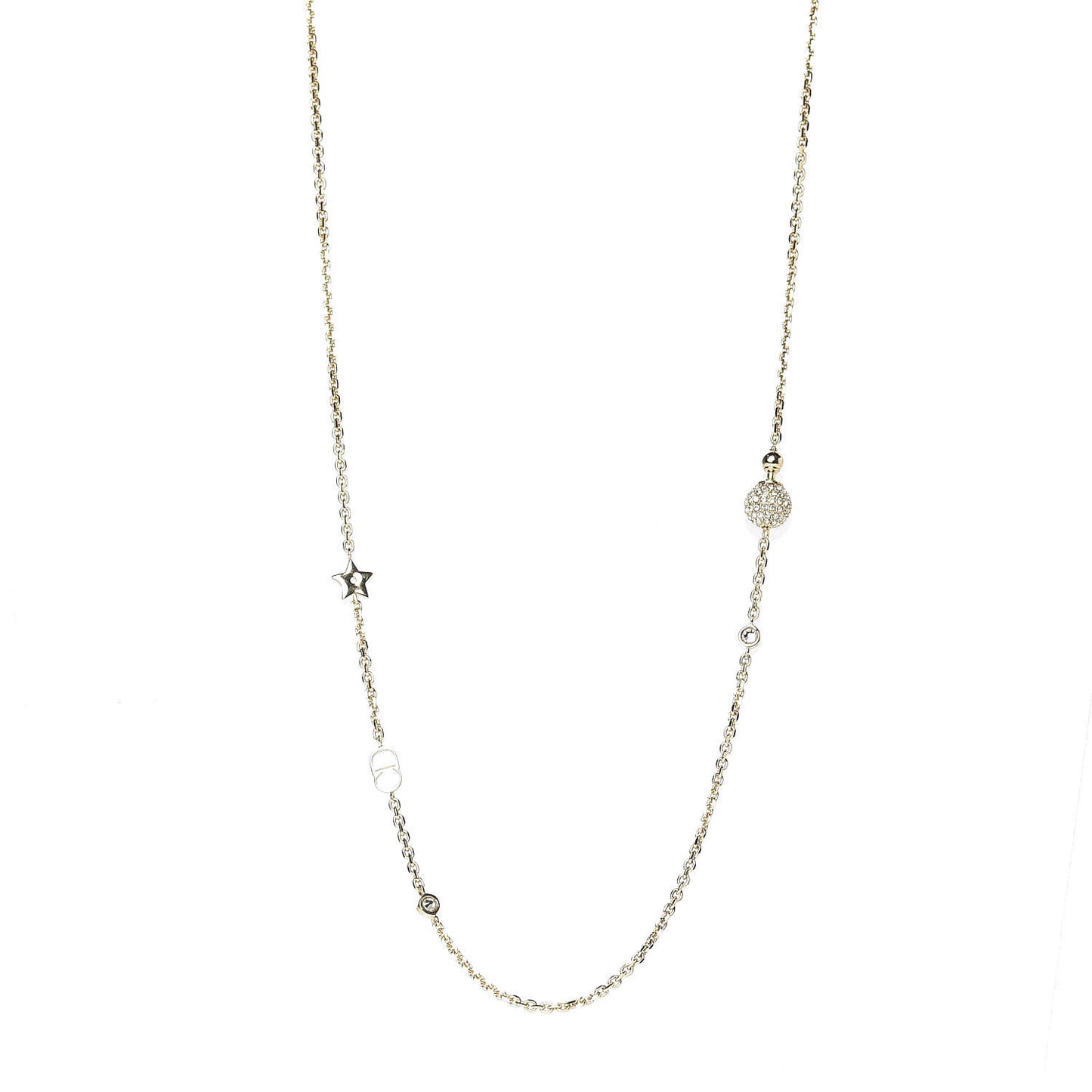 Metal Crystal La Petite Tribale Necklace Gold