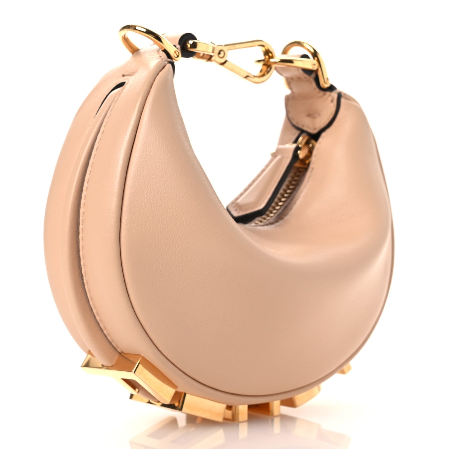 Vitello Grace Matte Nano Fendigraphy Hobo Charm Light Rose