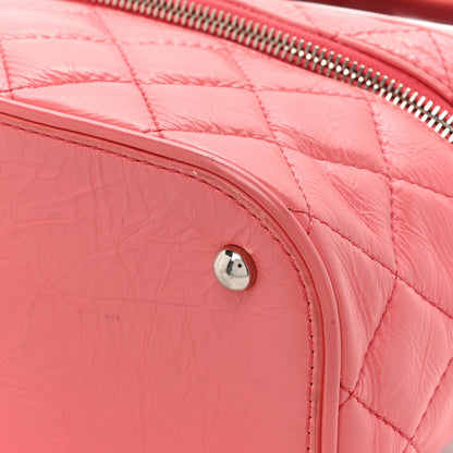 Chanel Crumpled Calfskin PVC Quilted Flap Pink 14 of 20