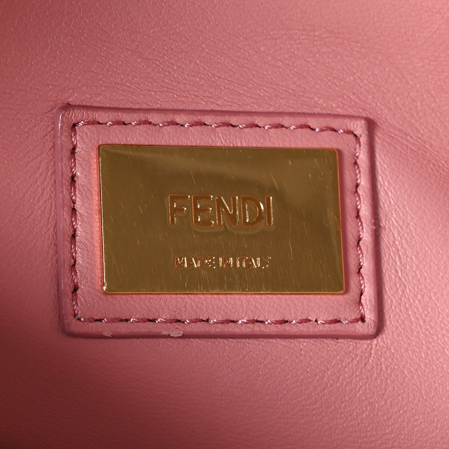 Fendi Vitello Seta Shiny Nappa Medium Peekaboo Iconic Satchel Grigio Polvere Magenta 6 of 13