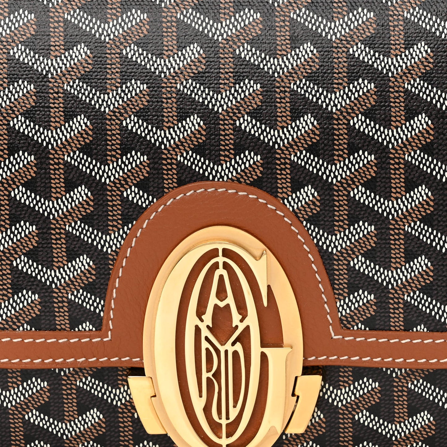Goyardine 233 PM Shoulder Bag Black Gold