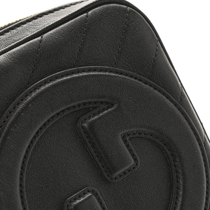 Gucci Sakai Be Green Calfskin Diagonal Stitched Blondie Top Handle Bag Black 12 of 12