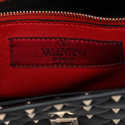 Valentino Garavani Lambskin Rockstud Spike Wallet on Chain Black 8 of 12