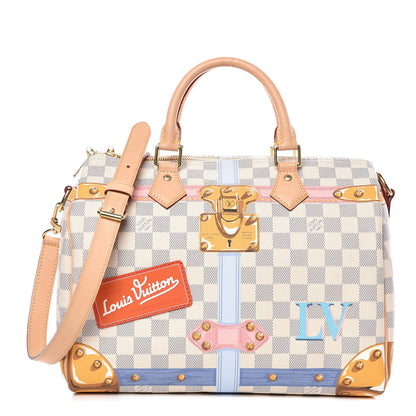 Louis Vuitton Damier Azur Summer Trunks Speedy Bandouliere 30 1 of 11