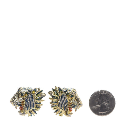 Gucci Crystal Rajah Earrings Gold 2 of 5
