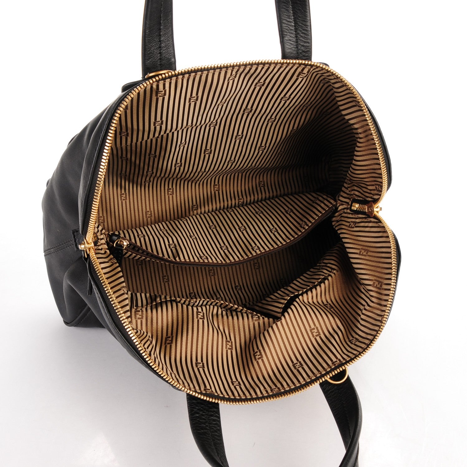 Fendi Vitello Dolce Marmol Large Chameleon Tote Black 5 of 7