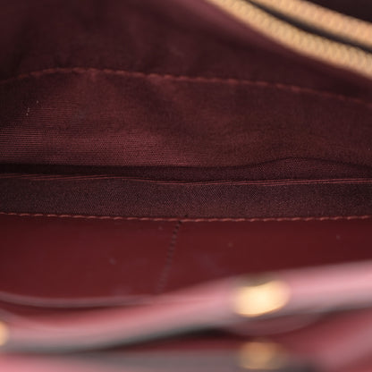 Salvatore Ferragamo Calfskin Trifolio Wallet On Chain Burgundy 5 of 15