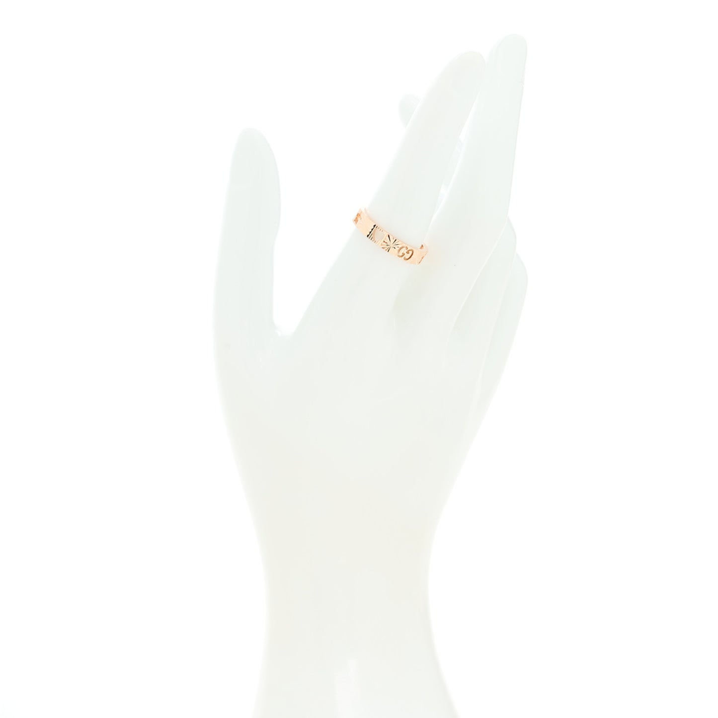 18K Rose Gold Icon Stars Band Ring 54 7