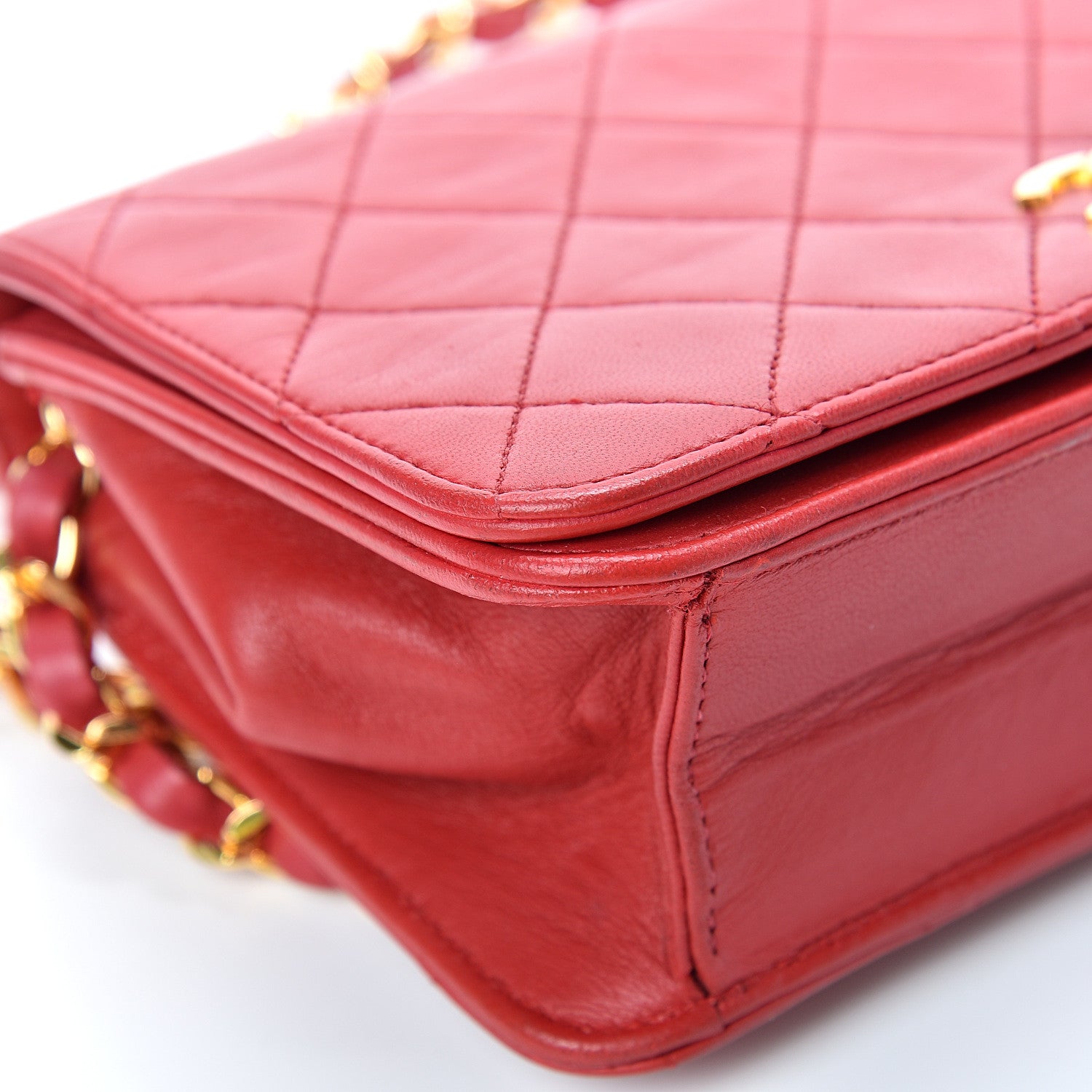 Chanel Lambskin Quilted Mini Flap Red 8 of 16
