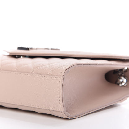 Saint Laurent Grain De Poudre Textured Mixed Matelasse Medium Triquilt Monogram Satchel Marble Pink 8 of 10