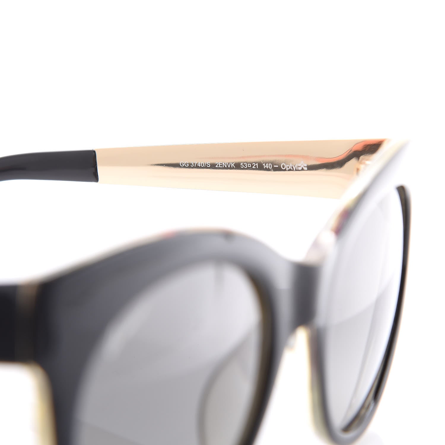 Gucci Cat Eye Sunglasses GG 3740/S Black 6 of 8