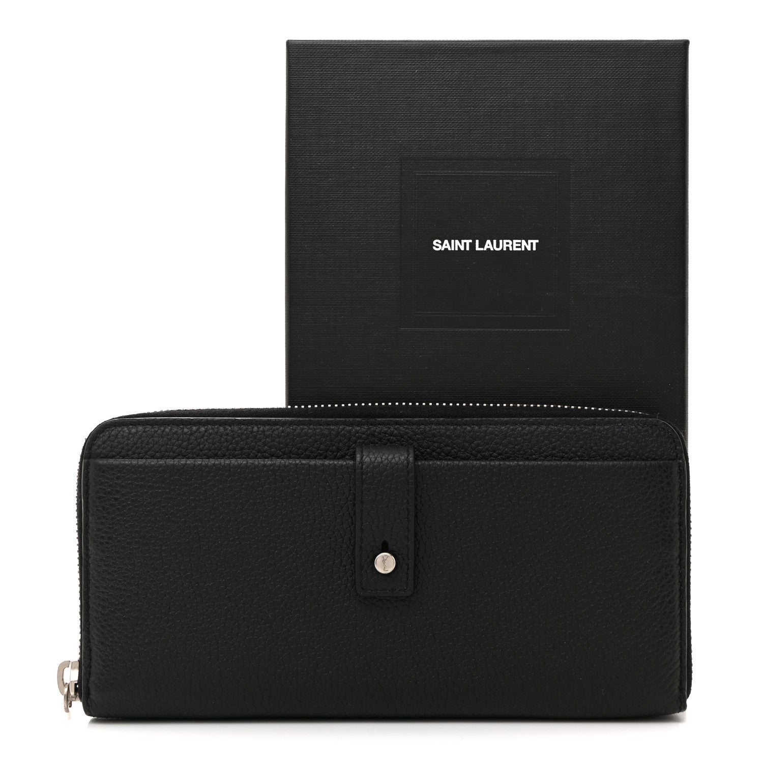 財布 SAINT LAURENT Saint Laurent Cassandre bi-fold Leather Wallet | Black | FARFETCH