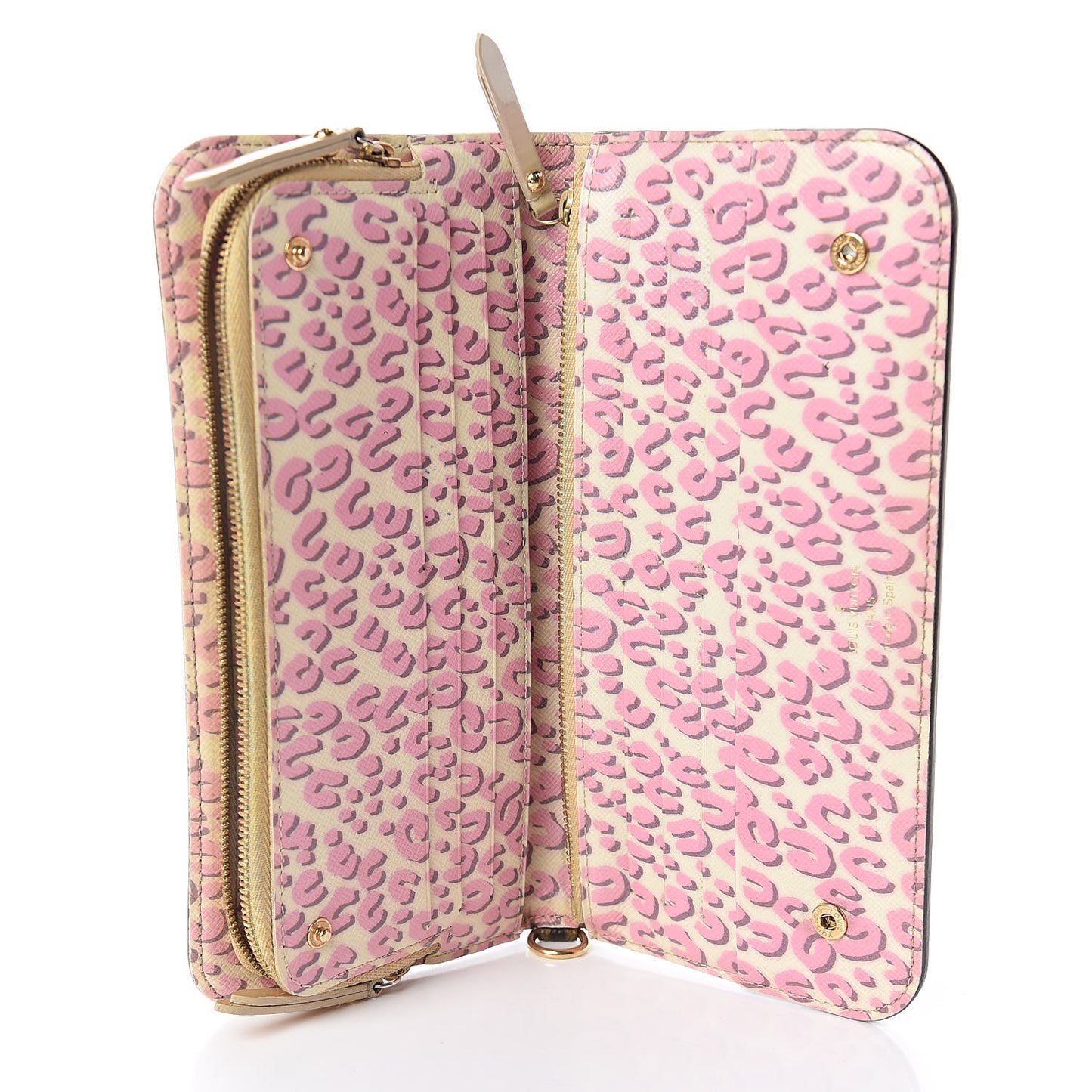 Monogram Leopard Insolite Wallet Blanc Corail