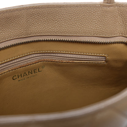 Chanel Caviar Quilted Medallion Tote Beige 17 of 21