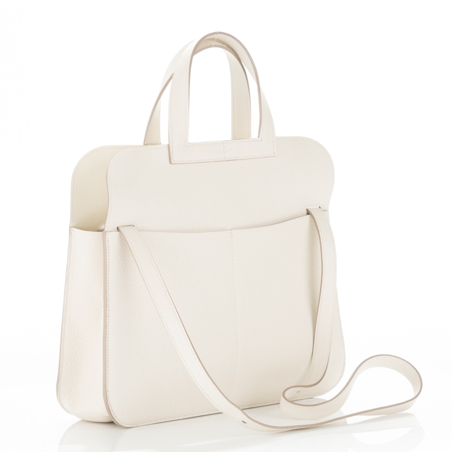 Hermes Taurillon Clemence Halzan 31 GM Craie 3 of 7