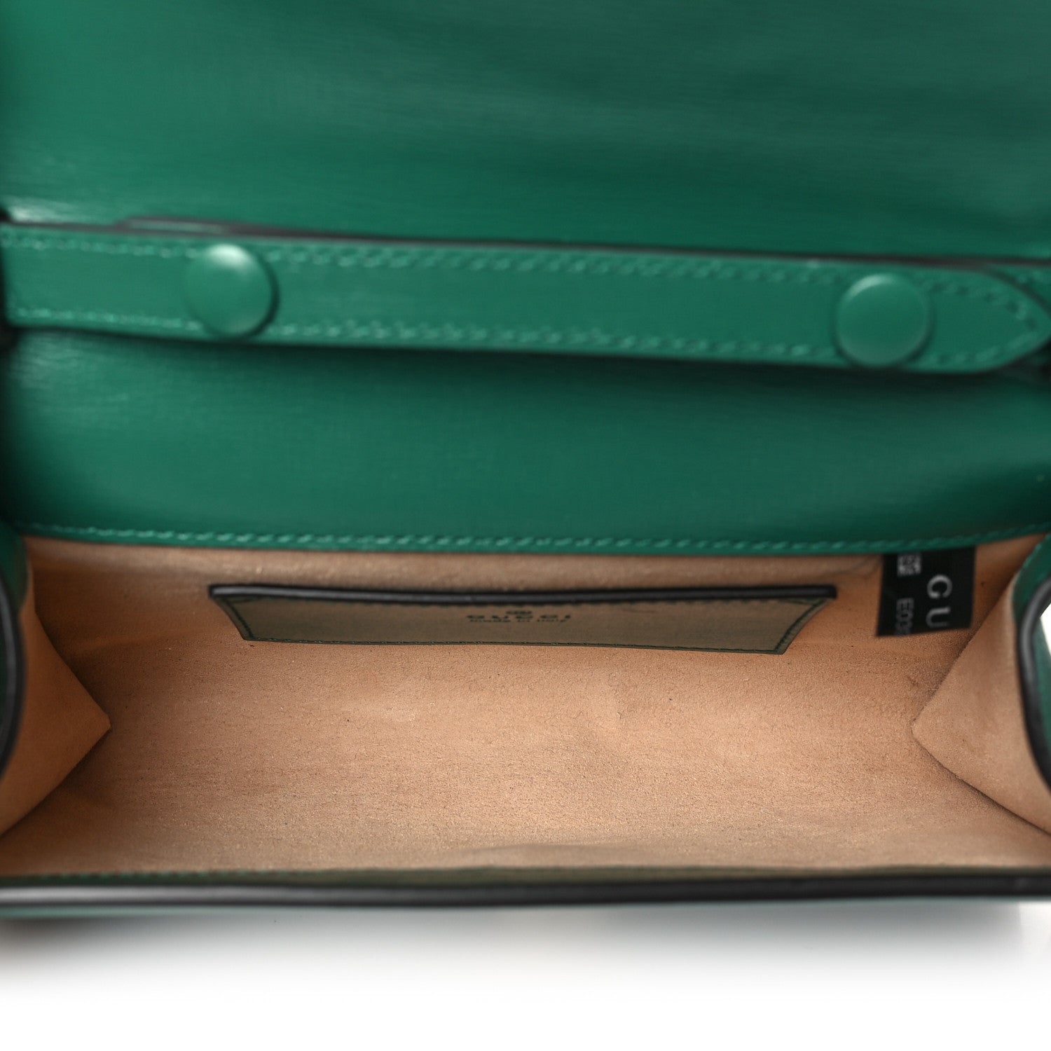Gucci Azalea Calfskin Web Monochrome Mini Horsebit 1955 Chain Shoulder Bag Emerald 5 of 10