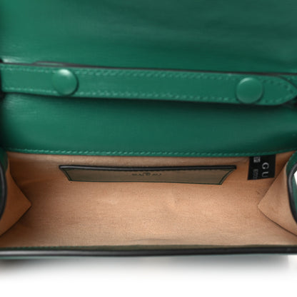 Gucci Azalea Calfskin Web Monochrome Mini Horsebit 1955 Chain Shoulder Bag Emerald 5 of 10
