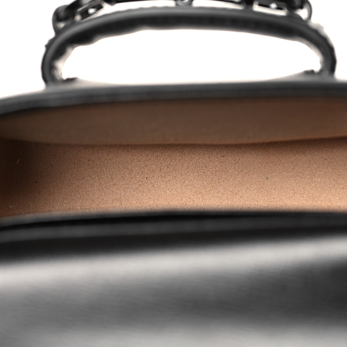 Azalea Calfskin Web Monochrome Horsebit 1955 Wallet On Strap Black