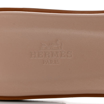 Hermes Box Calfskin Oran Sandals 41 Beige Nude 7 of 11