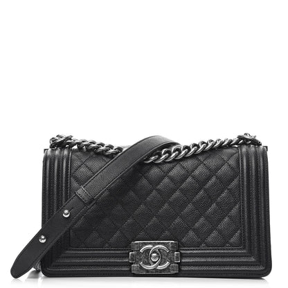 Chanel Caviar Quilted Medium Boy Flap Black 1 of 9