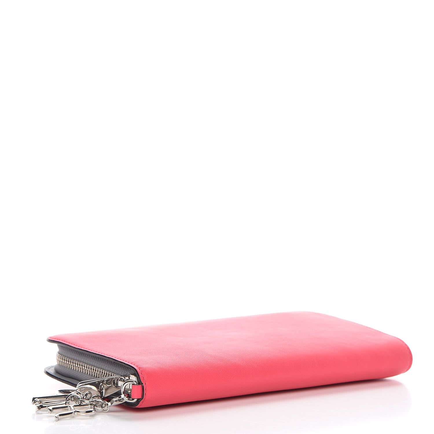 Christian Dior Smooth Calfskin Diorissimo Voyageur Wallet Rose Hot Pink 4 of 9