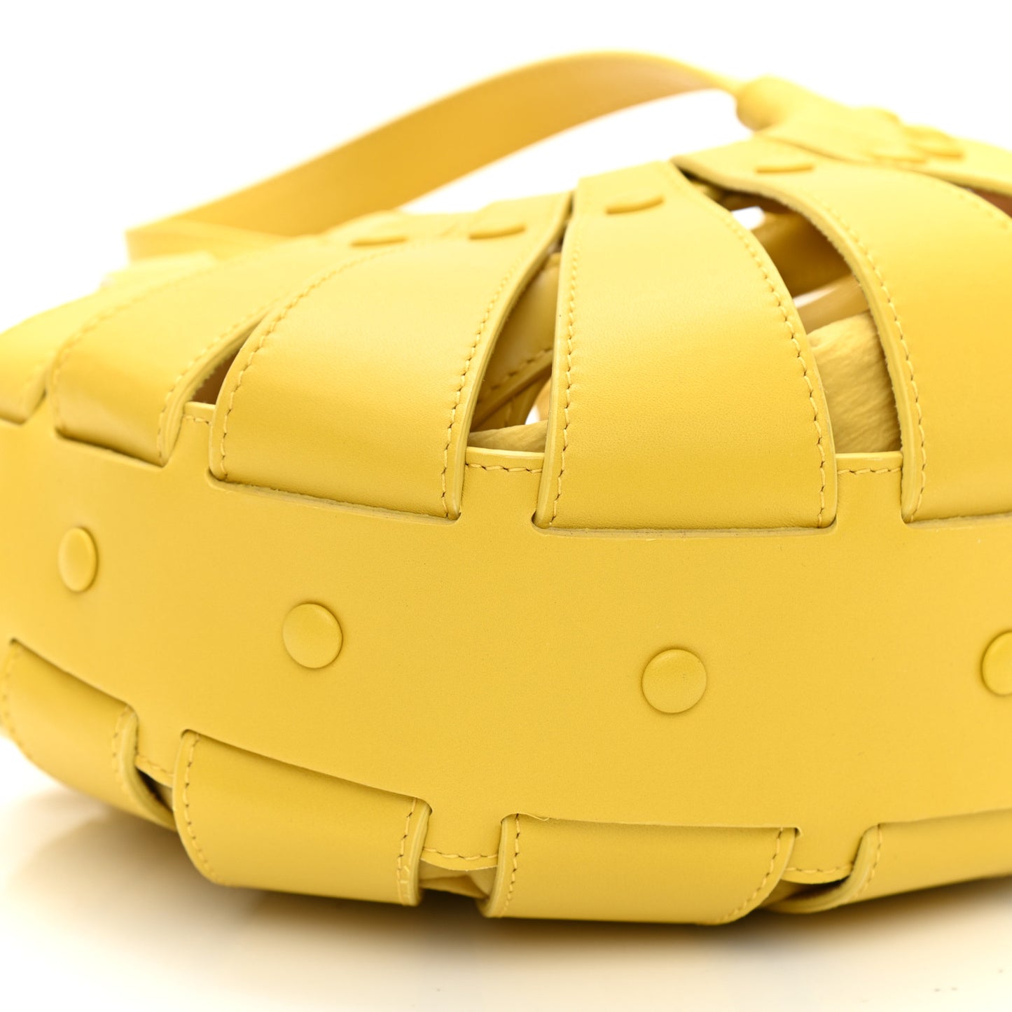 French Calfskin Small Shell Bag Yellow